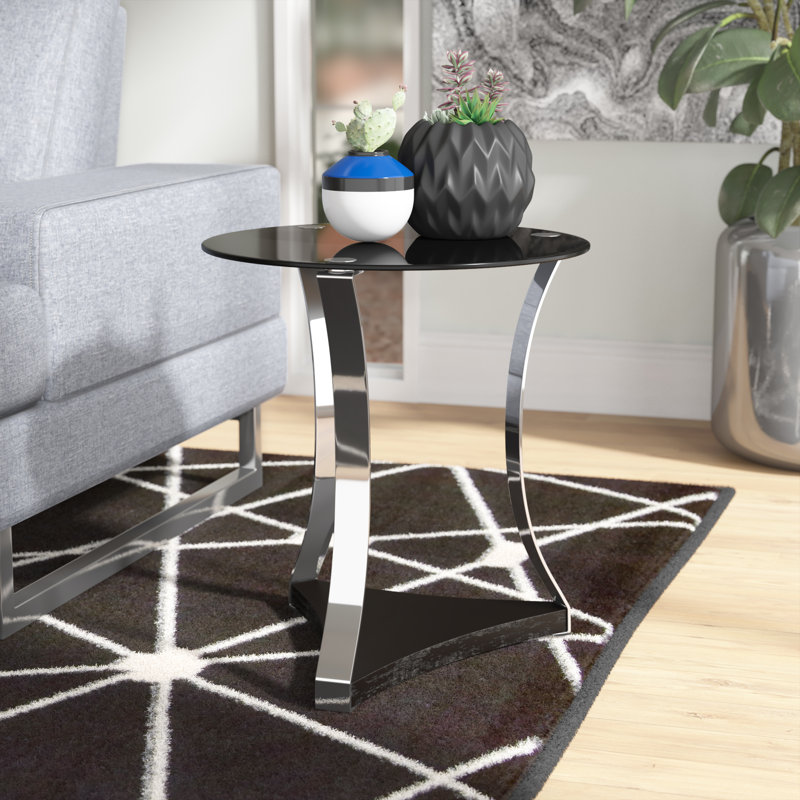 Orren Ellis Cassius Glass End Table & Reviews Wayfair
